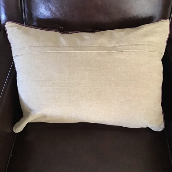 FINAL SALE Merben Int’l Victoria Floral Embroidered Accent Pillow, (22”x16”) - Picture 2 of 7